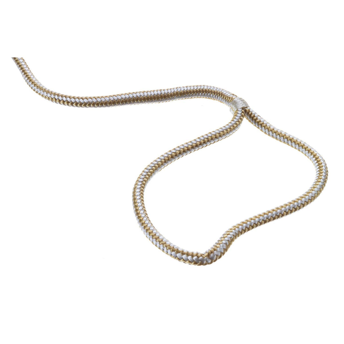Double Braided Nylon Fender Line, Gold/ White, 1/4in x 6ft, 2/PK