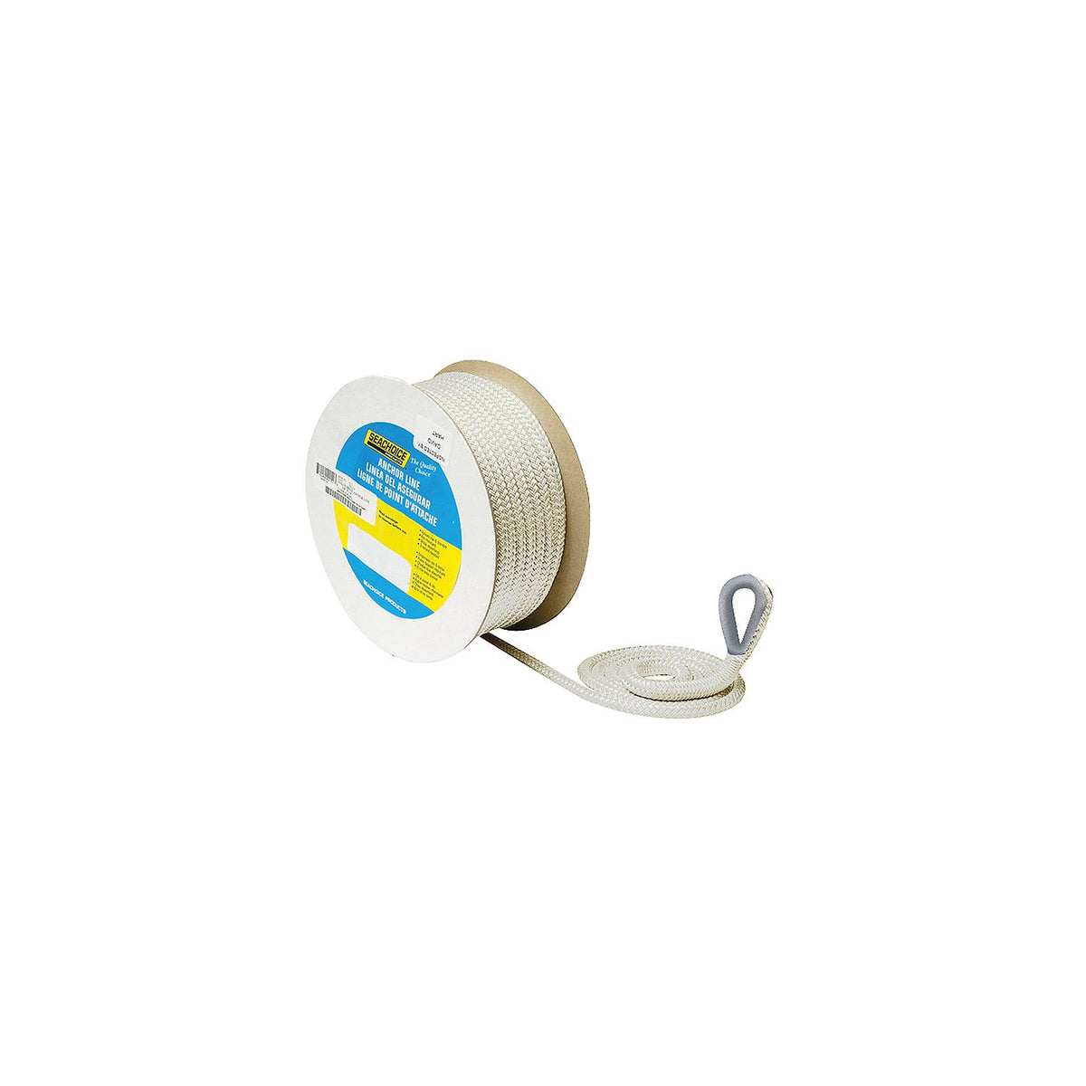 Double Braid Nylon Anchor Line, White, 1/2in x 200ft