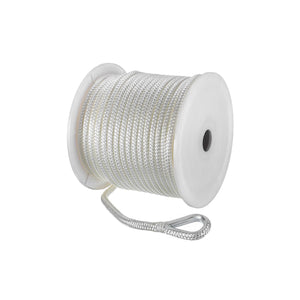 Double Braid Nylon Anchor Line, White, 3/8in x 150ft
