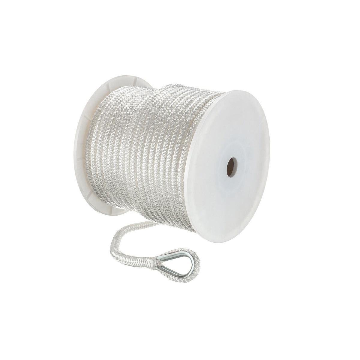 Double Braid Nylon Anchor Line, White, 1/2in x 200ft