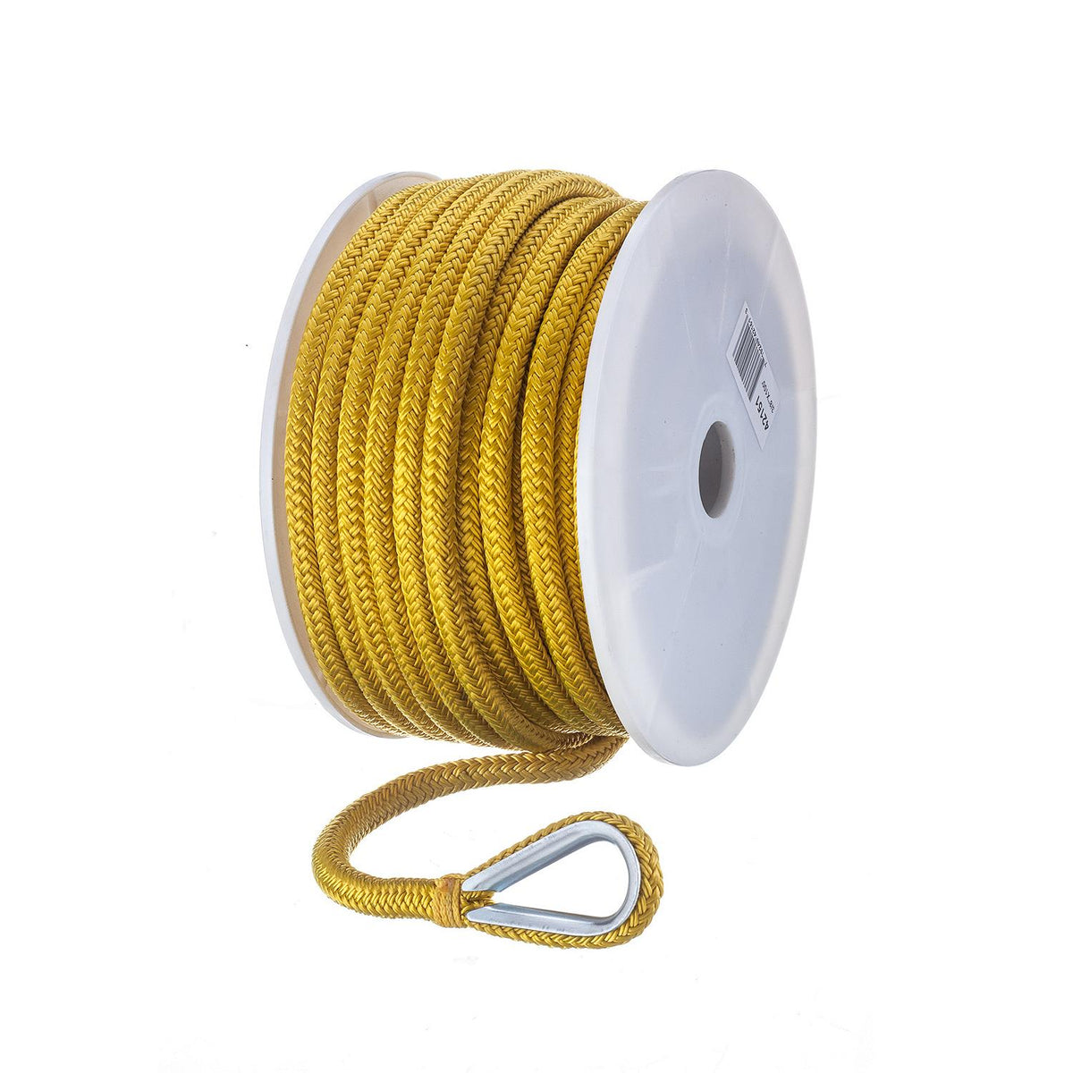 Double Braid Nylon Anchor Line, Yellow, 3/8in x 100ft