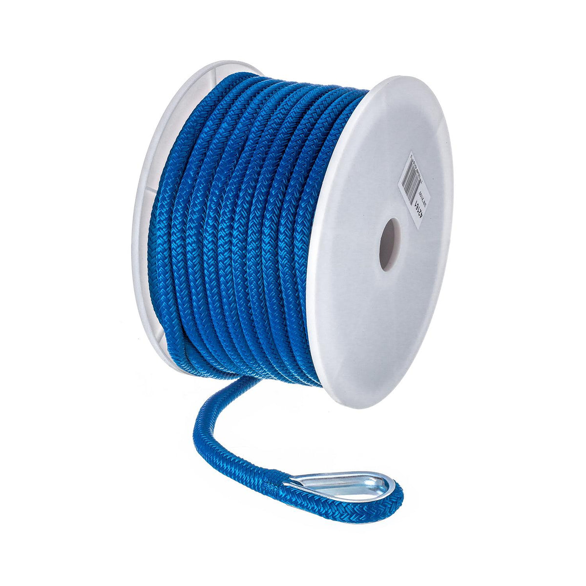 Double Braid Nylon Anchor Line, Blue, 3/8in x 100ft