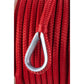 Double Braid Nylon Anchor Line, Red, 3/8in x 100ft