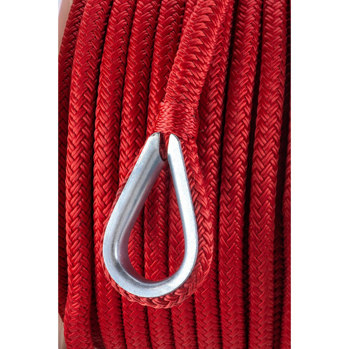 Double Braid Nylon Anchor Line, Red, 3/8in x 100ft