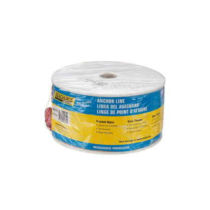 Double Braid Nylon Anchor Line, Red, 3/8in x 100ft