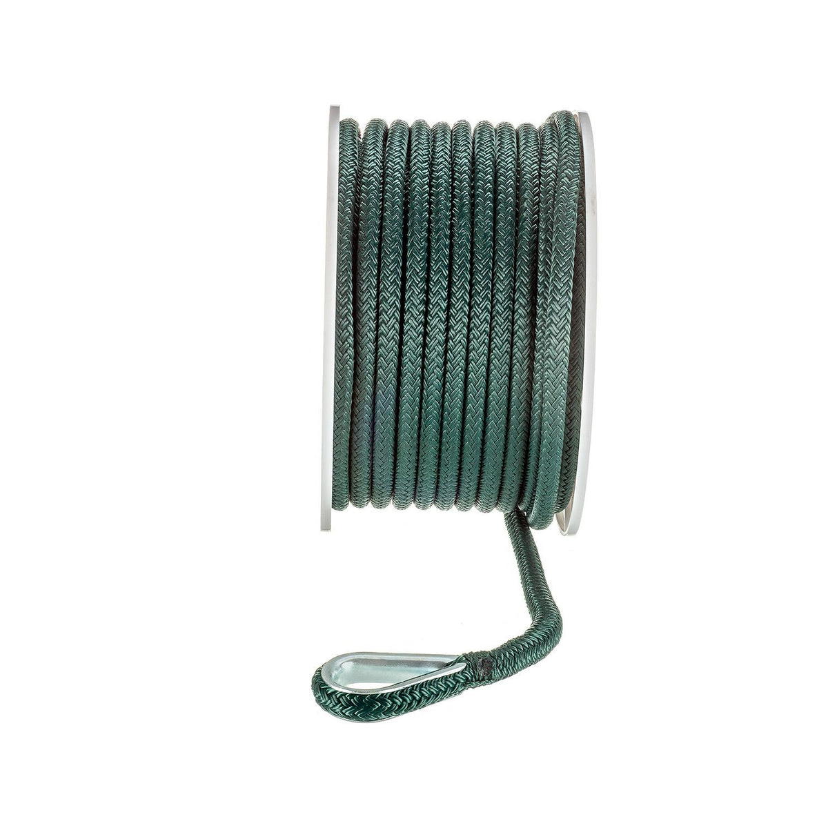 Double Braid Nylon Anchor Line, Green, 3/8in x 100ft