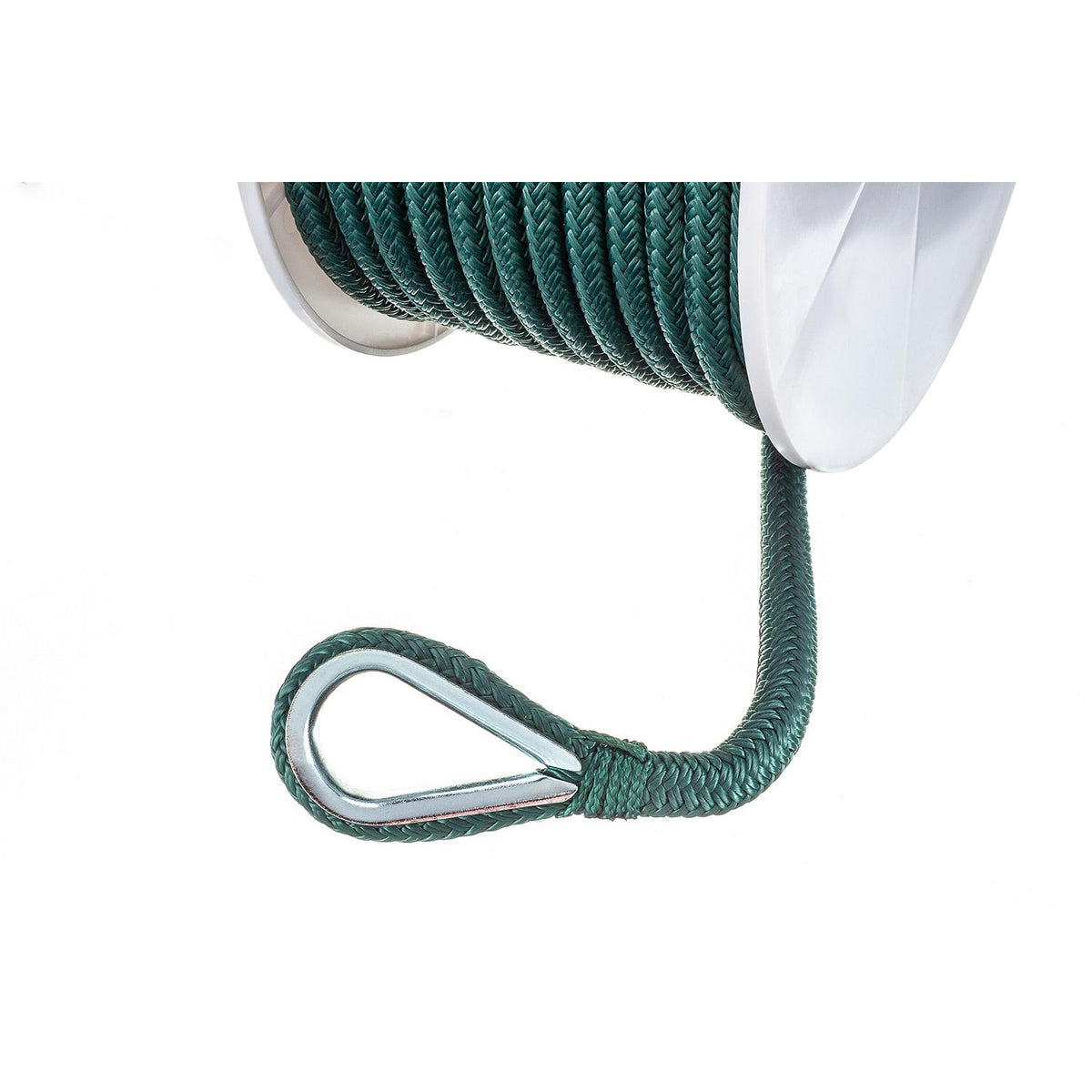 Double Braid Nylon Anchor Line, Green, 3/8in x 100ft