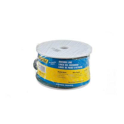 Double Braid Nylon Anchor Line, Green, 3/8in x 100ft