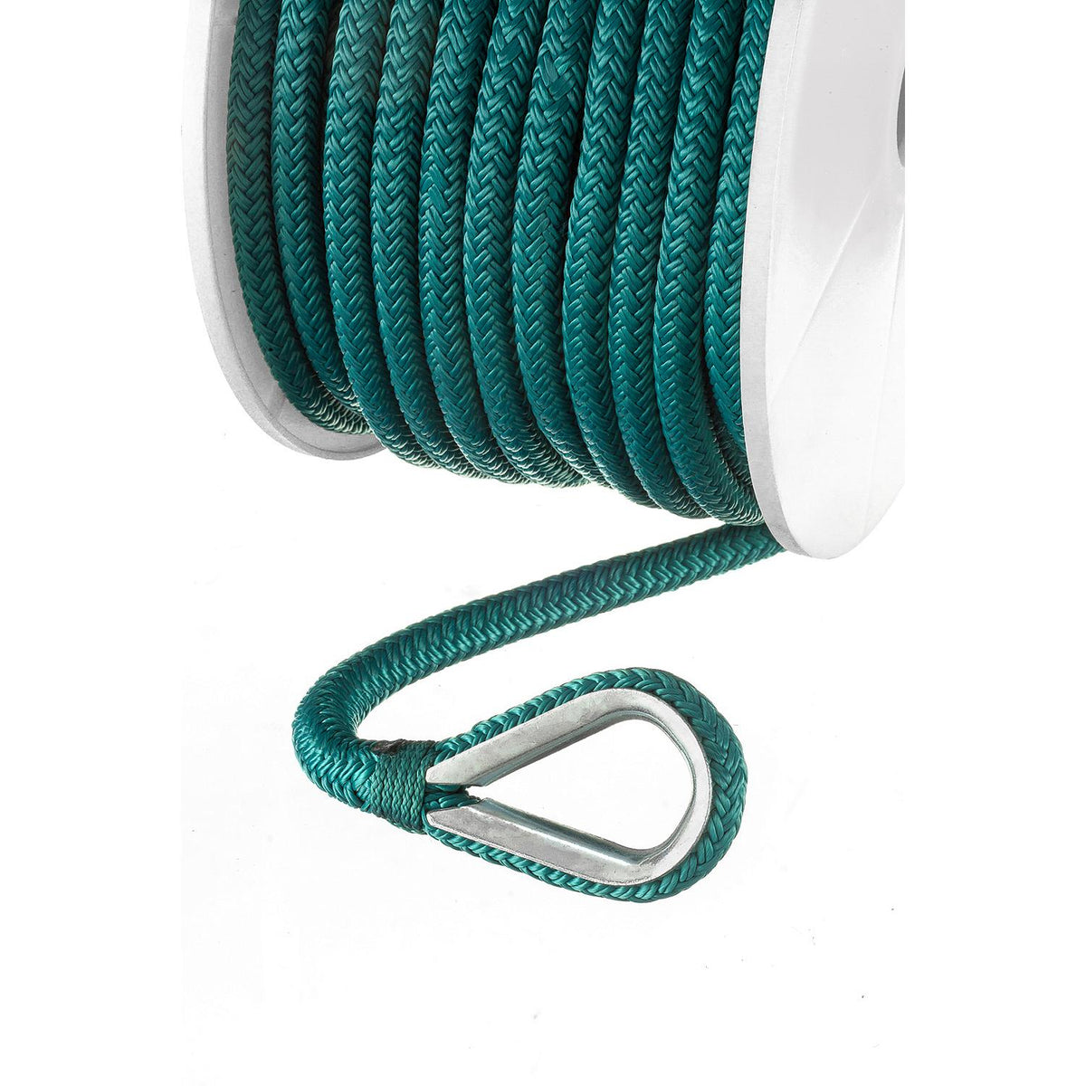 Double Braid Nylon Anchor Line, Teal, 3/8in x 100ft