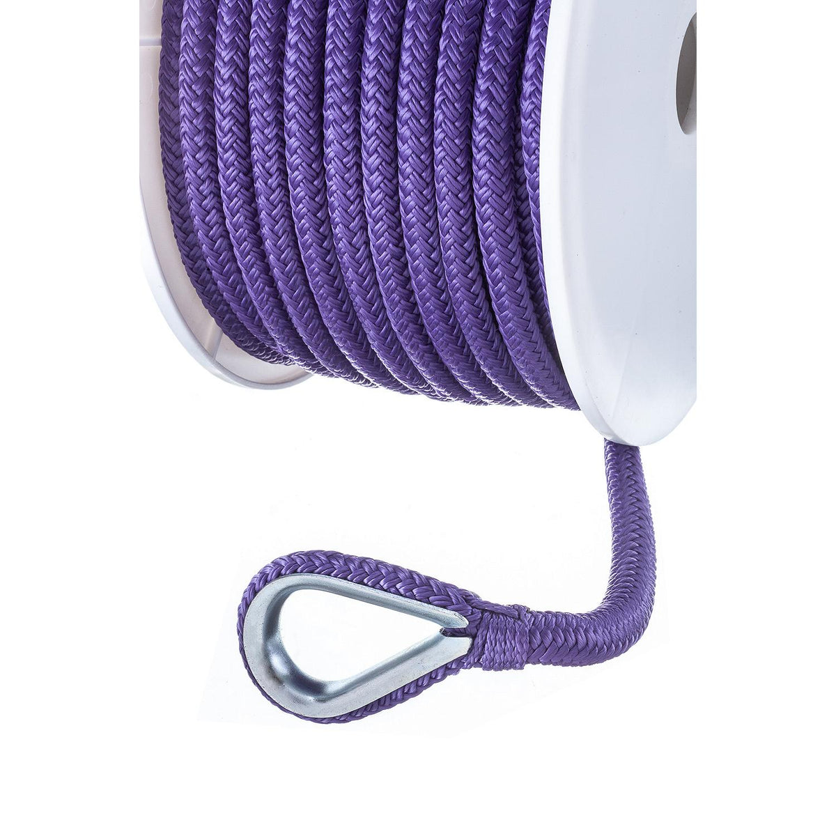 Double Braid Nylon Anchor Line, Purple, 3/8in x 100ft