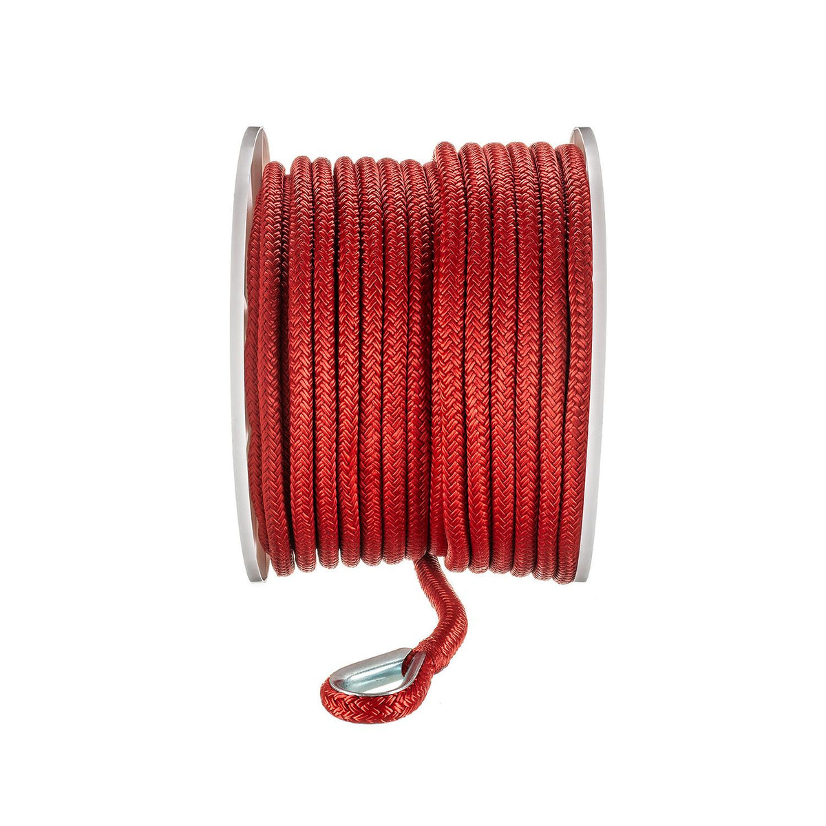 Double Braid Nylon Anchor Line, Red, 1/2in x 150ft