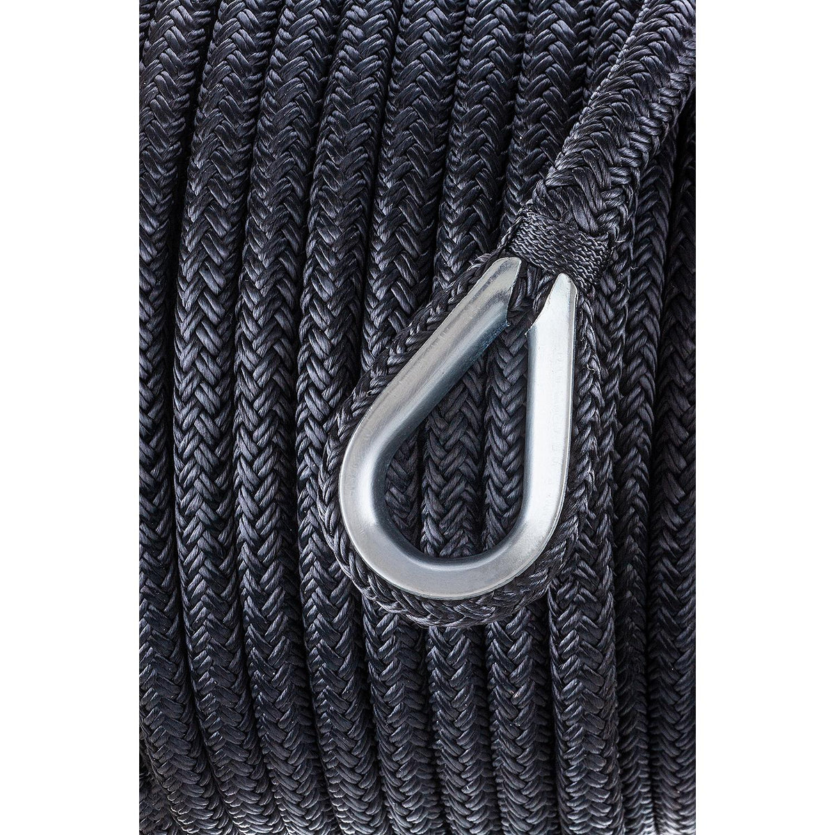Double Braid Nylon Anchor Line, Black, 1/2in x 150ft