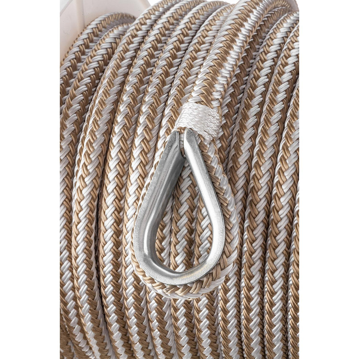 Double Braid Nylon Anchor Line, Gold/White,  3/8in x 150ft