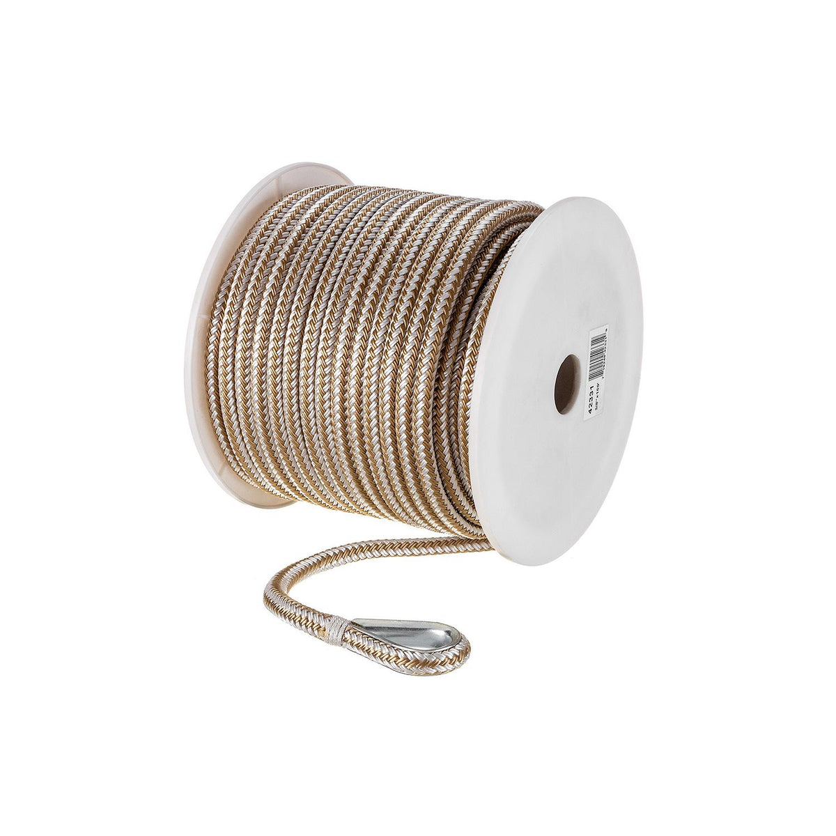 Double Braid Nylon Anchor Line, Gold/White,  3/8in x 150ft