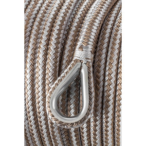 Double Braid Nylon Anchor Line, Gold/White, 1/2in x 100ft