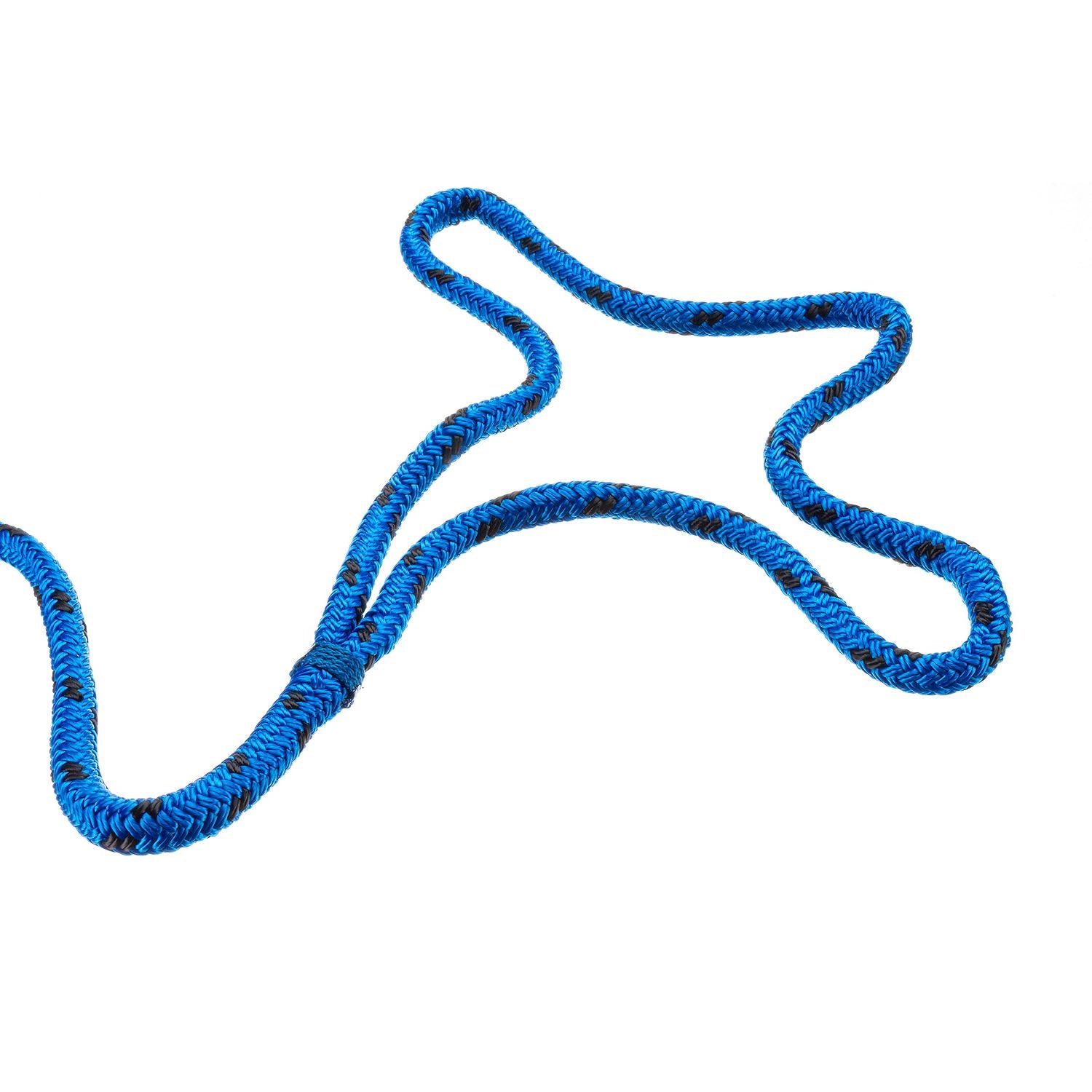 Double Braided 100% MFP Dock Line 3/8in x 15ft Blue w/Black Tracer