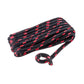 Double Braided 100% MFP Dock Line 3/8in x 15ft Black w/Red Tracer