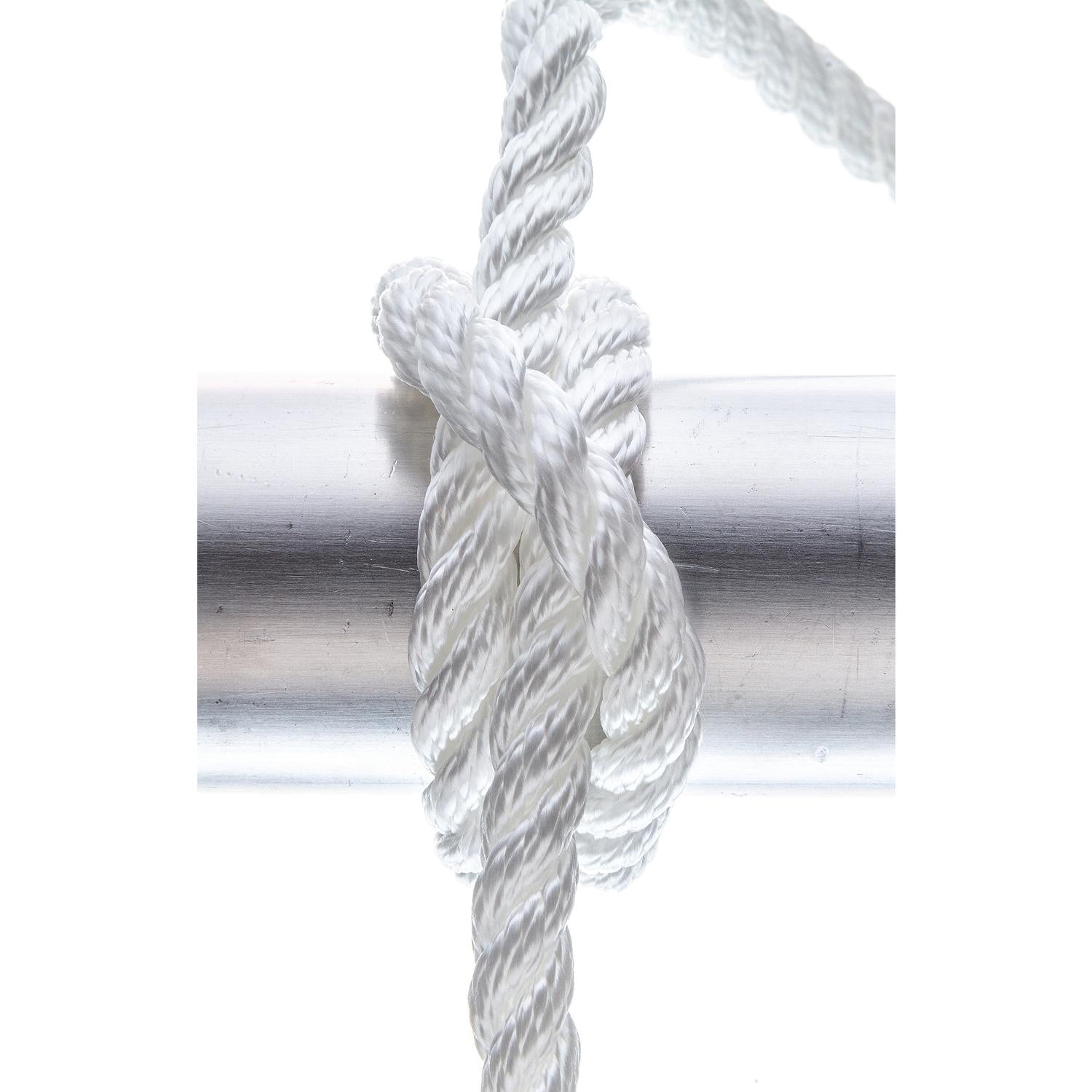3-Strand Twisted Nylon Dock Line, White, 3/8in x 10ft
