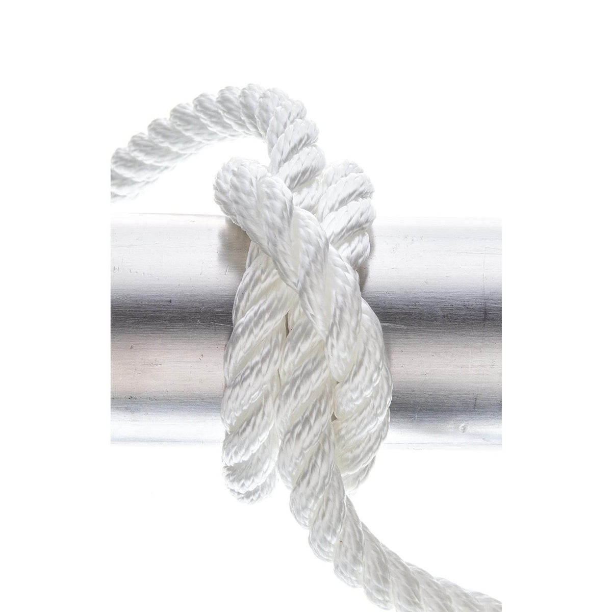 3-Strand Twisted Nylon Dock Line, 3/8in x 20ft, White