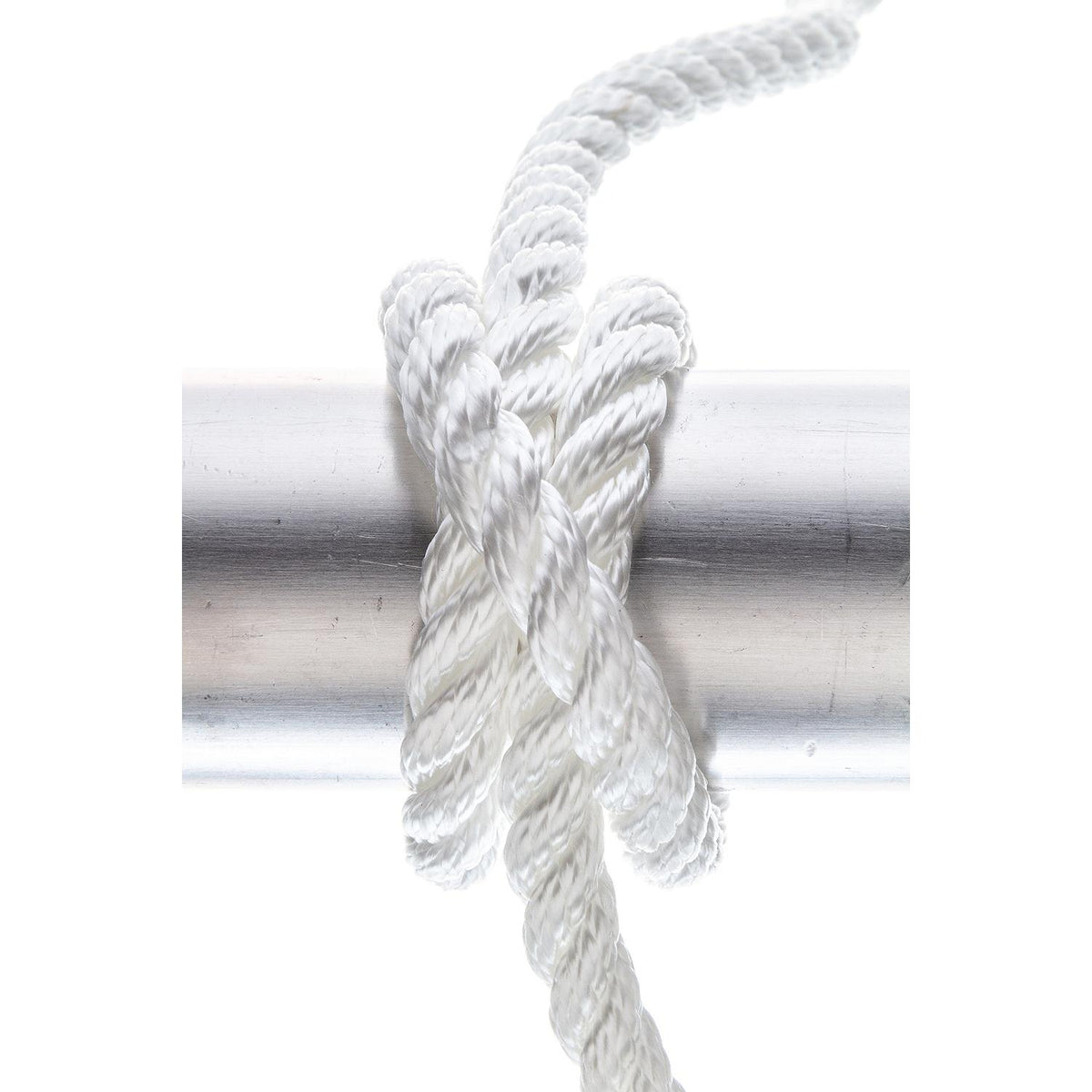 3-Strand Twisted Nylon Dock Line, 3/8in x 25ft, White