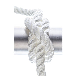 3-Strand Twisted Nylon Dock Line, 1/2in x 25ft, White