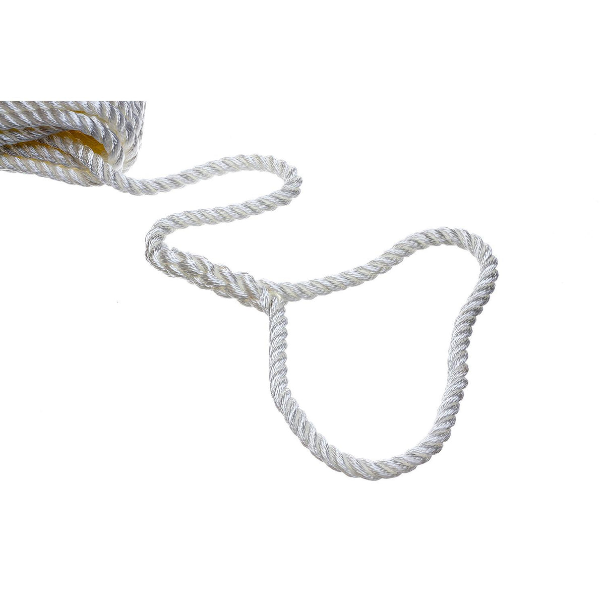 3-Strand Twisted Nylon Dock Line, 1/2in x 30ft, White