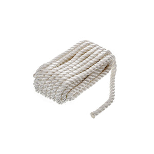 3-Strand Twisted Nylon Dock Line, 1/2in x 30ft, White