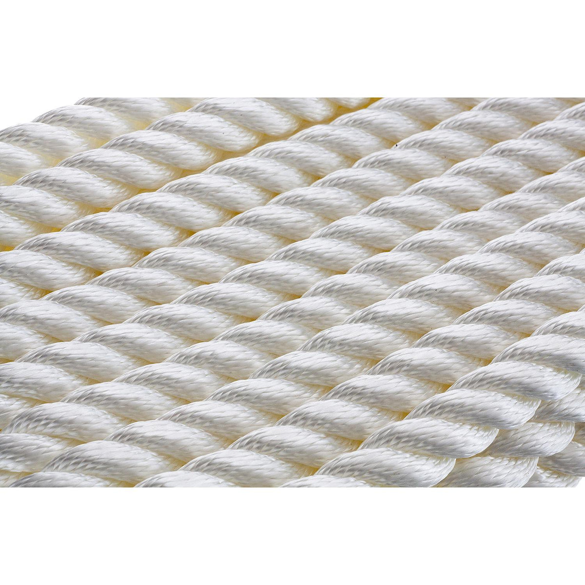 3-Strand Twisted Nylon Dock Line, White, 3/4in x 35ft