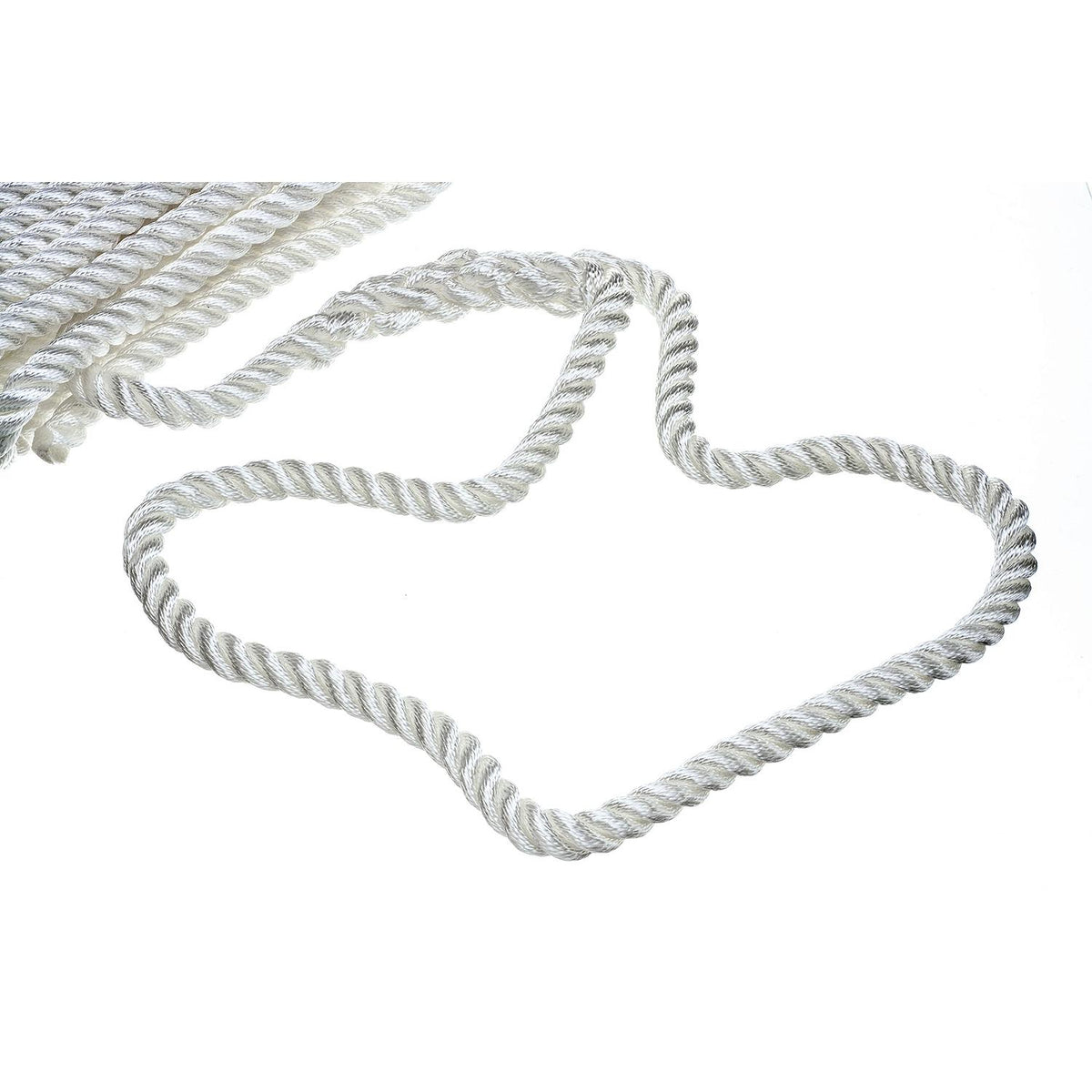3-Strand Twisted Nylon Dock Line, White, 3/4in x 35ft