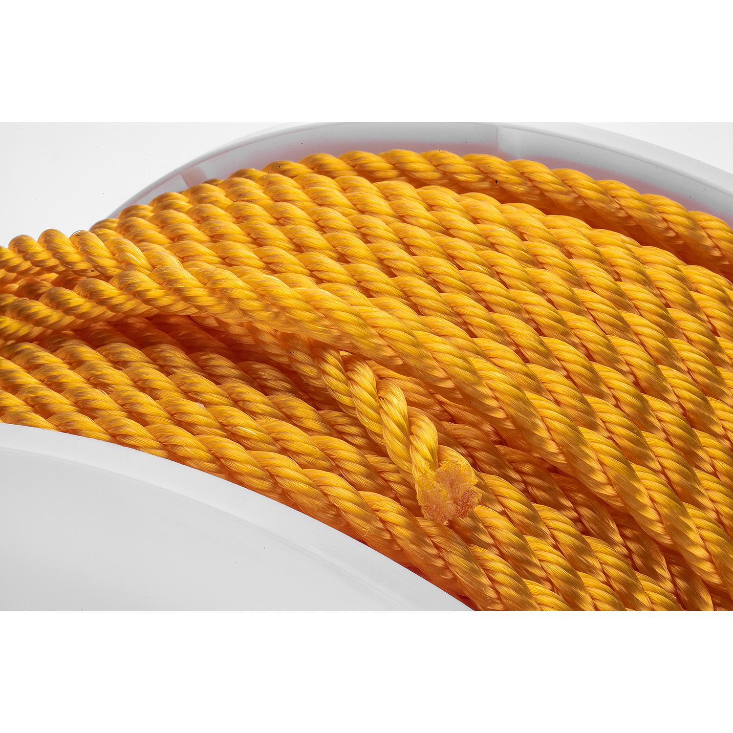 Twisted Braid Yellow Polypropylene Rope, Spool, 3/8In. x 600 Ft.