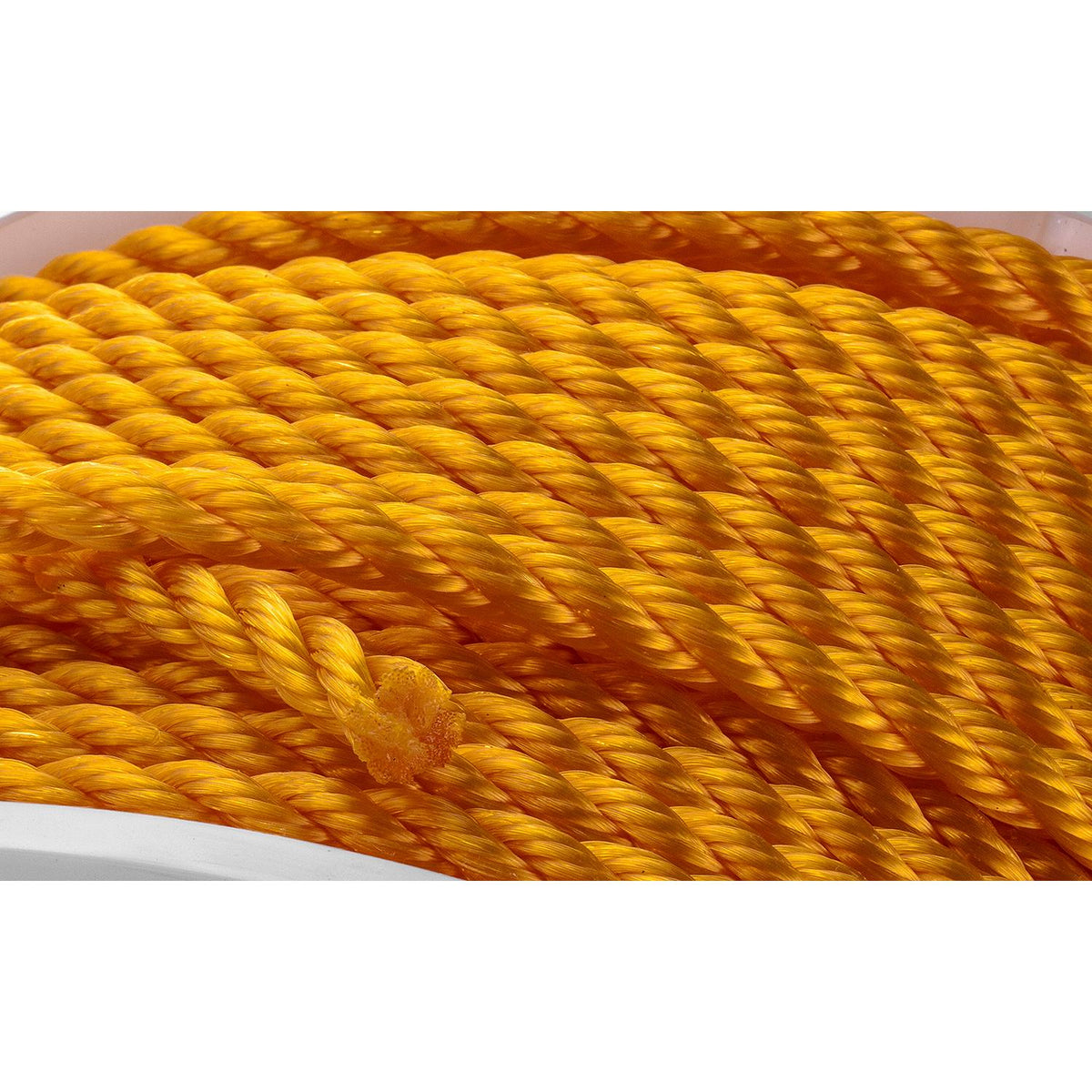 Twisted Braid Yellow Polypropylene Rope, Spool, 3/8In. x 600 Ft.