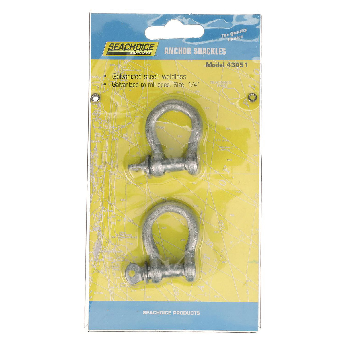 Galvanized Anchor Shackle, 1/4in, 2/PK