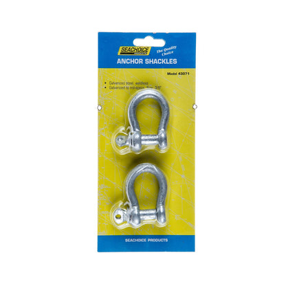 Galvanized Anchor Shackle, 3/8in, 2/PK