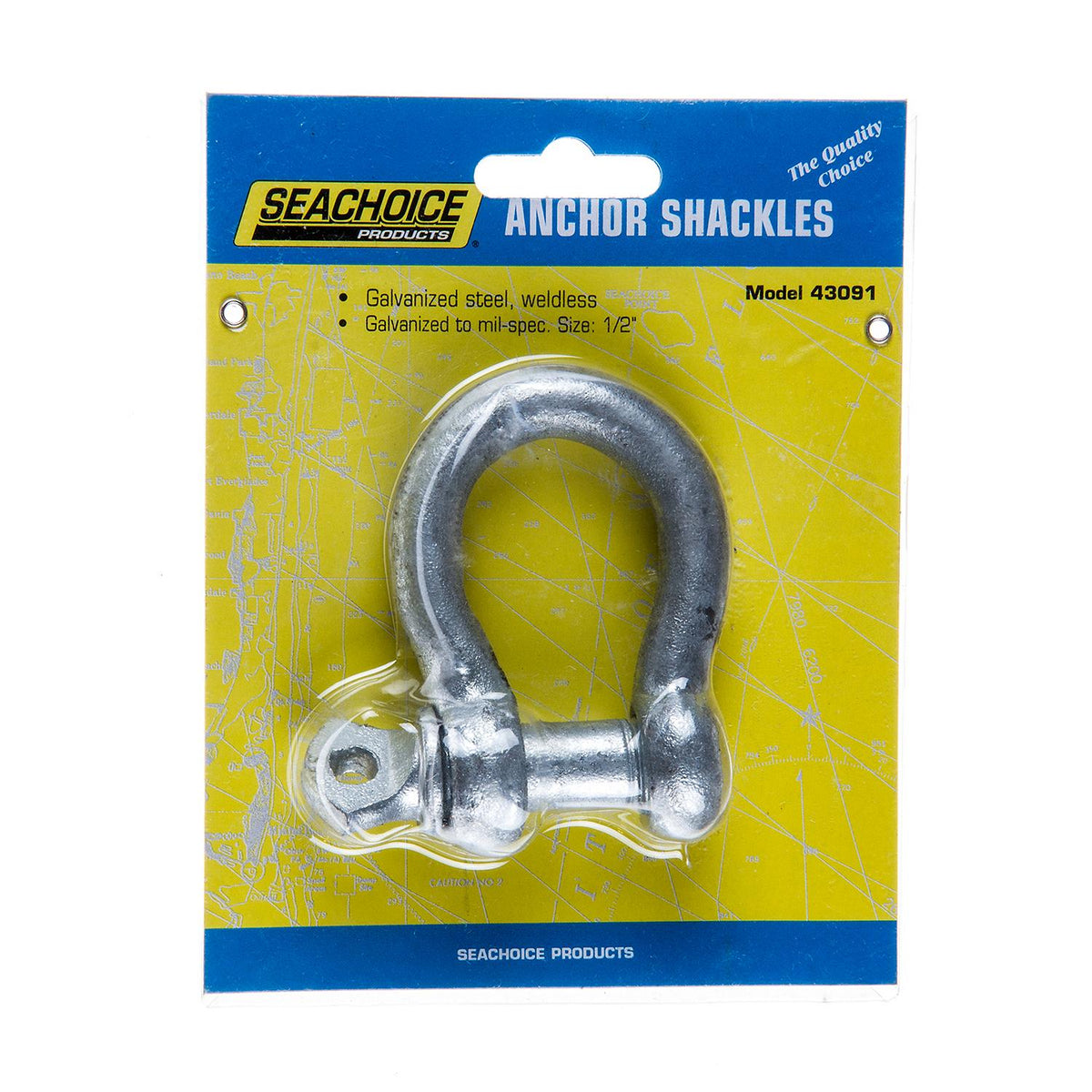 Galvanized Anchor Shackle, 1/2in