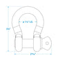 Galvanized Anchor Shackle, 1/2in