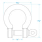 Stainless Steel Anchor Shackle, 1/4in