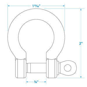 Stainless Steel Anchor Shackle, 5/16in