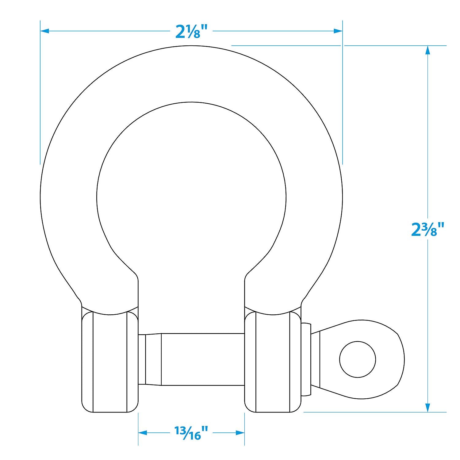 Stainless Steel Anchor Shackle, 3/8in