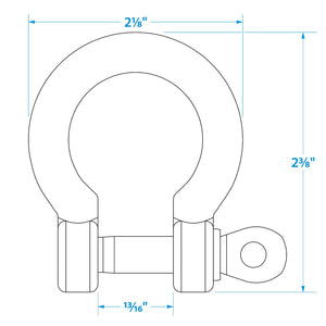 Stainless Steel Anchor Shackle, 3/8in