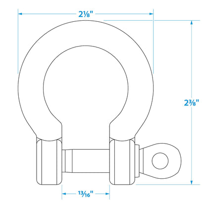 Stainless Steel Anchor Shackle, 3/8in