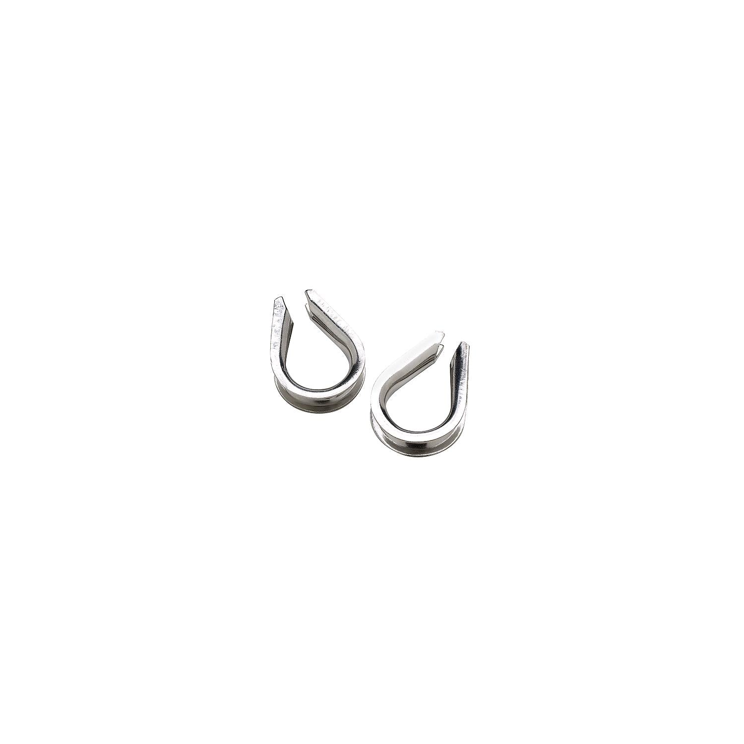 Stainless Steel Wire Rope Thimble, 3/8in, 2/PK