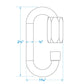 Stainless Steel Chain Link, 1/4in x 2-1/4in