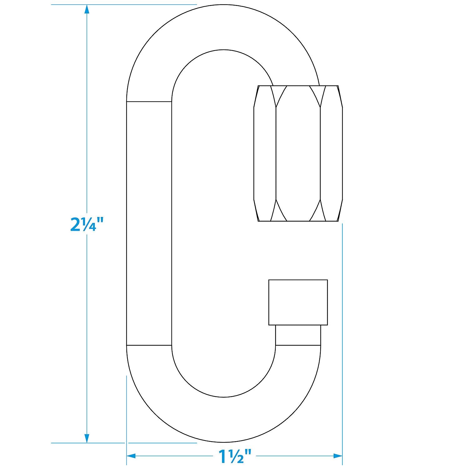 Stainless Steel Chain Link, 5/16in x 3in