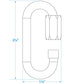 Stainless Steel Chain Link, 5/16in x 3in