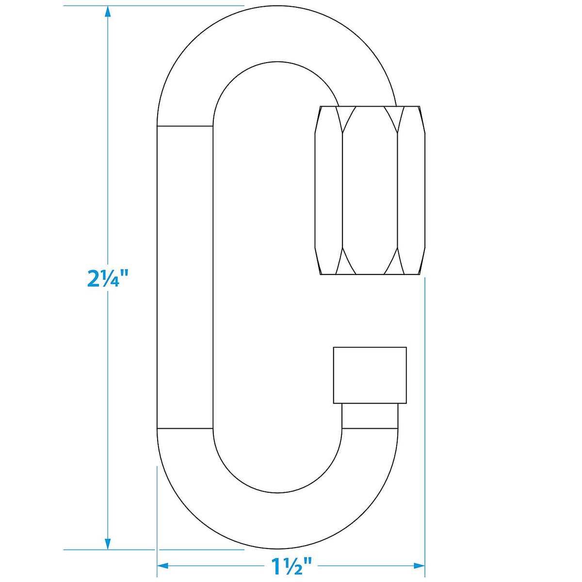 Stainless Steel Chain Link, 5/16in x 3in