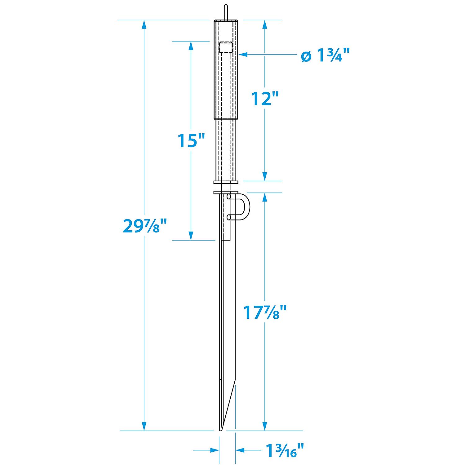 Beach Spike, Galvanized Steel w/ Rubber-Coated Handle