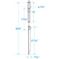 Beach Spike, Galvanized Steel w/ Rubber-Coated Handle