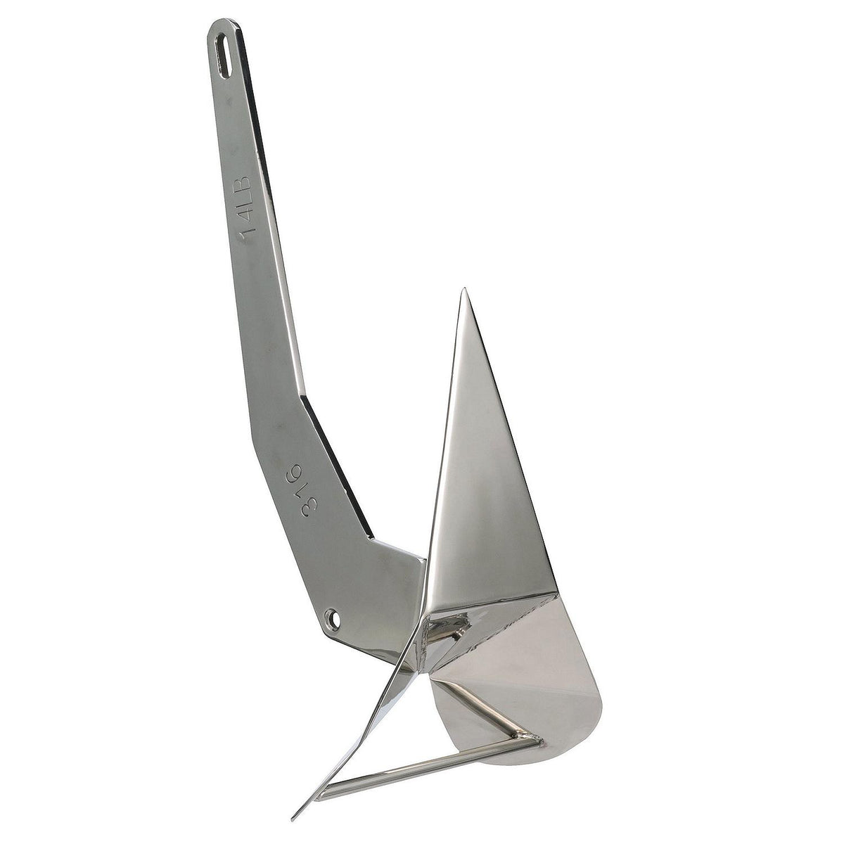 Stainless Steel Plow Anchor, 14 lbs