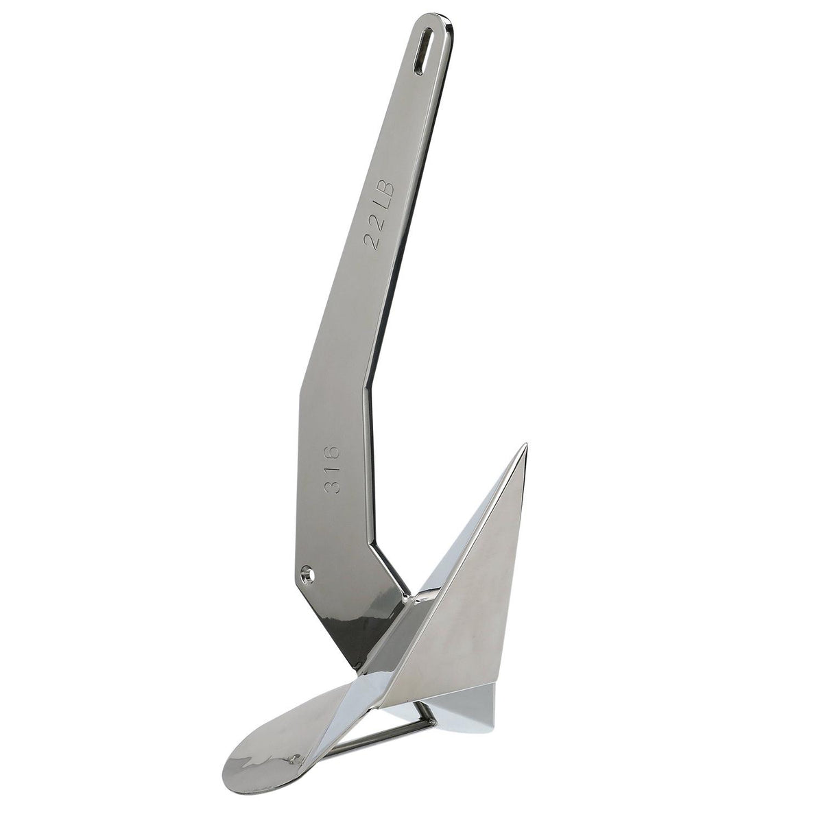 Stainless Steel Plow Anchor, 22 lbs