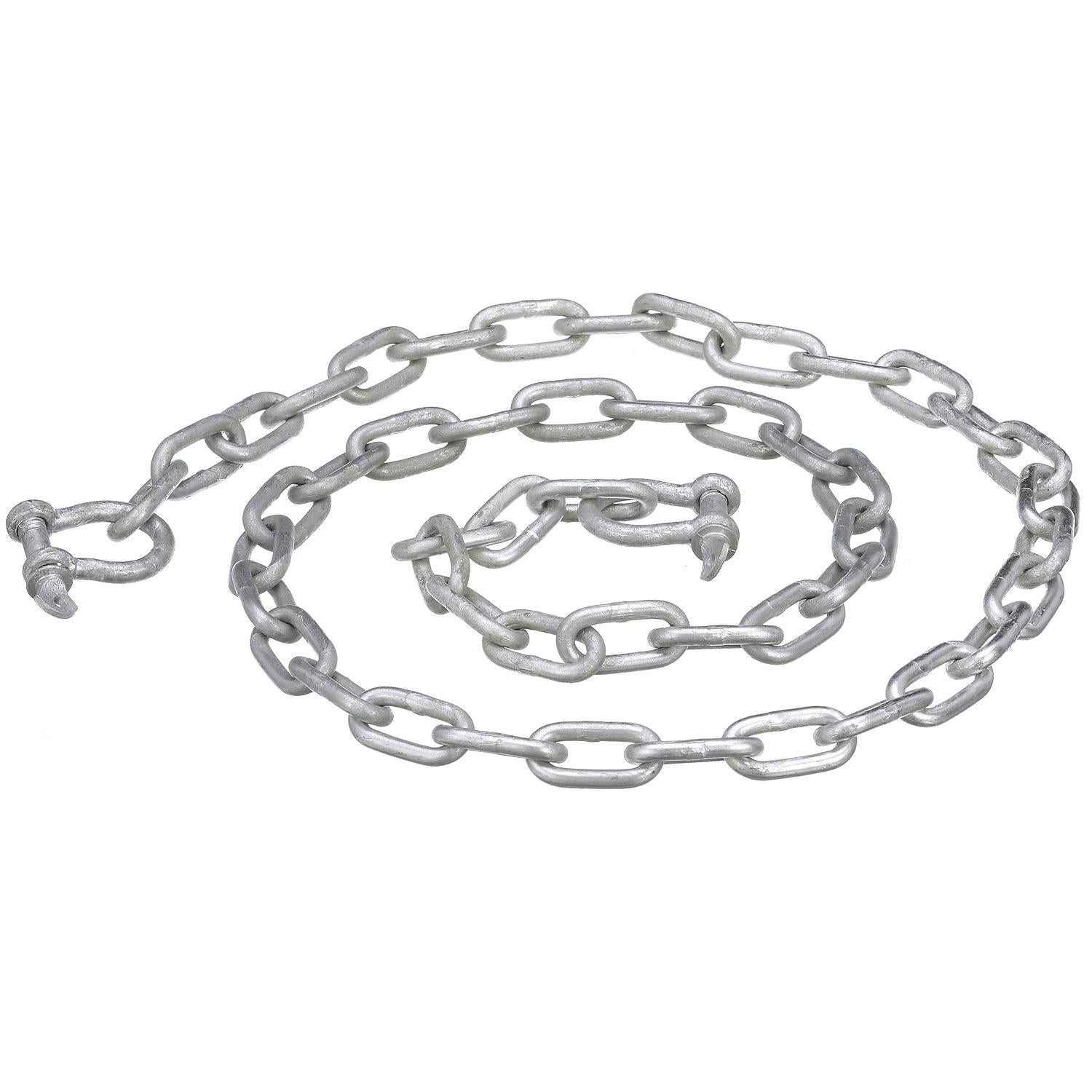 Galvanized Anchor Lead Chain w/ Shackles, 3/16in x 4ft